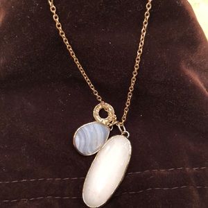 Stella and Dot long necklace with 3 charms